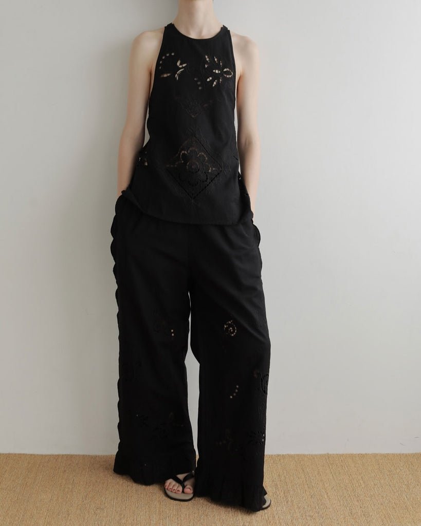【anuke 2027 SS】Cutwork Lace Pants - 3月下旬頃発送 - Champdelarose
