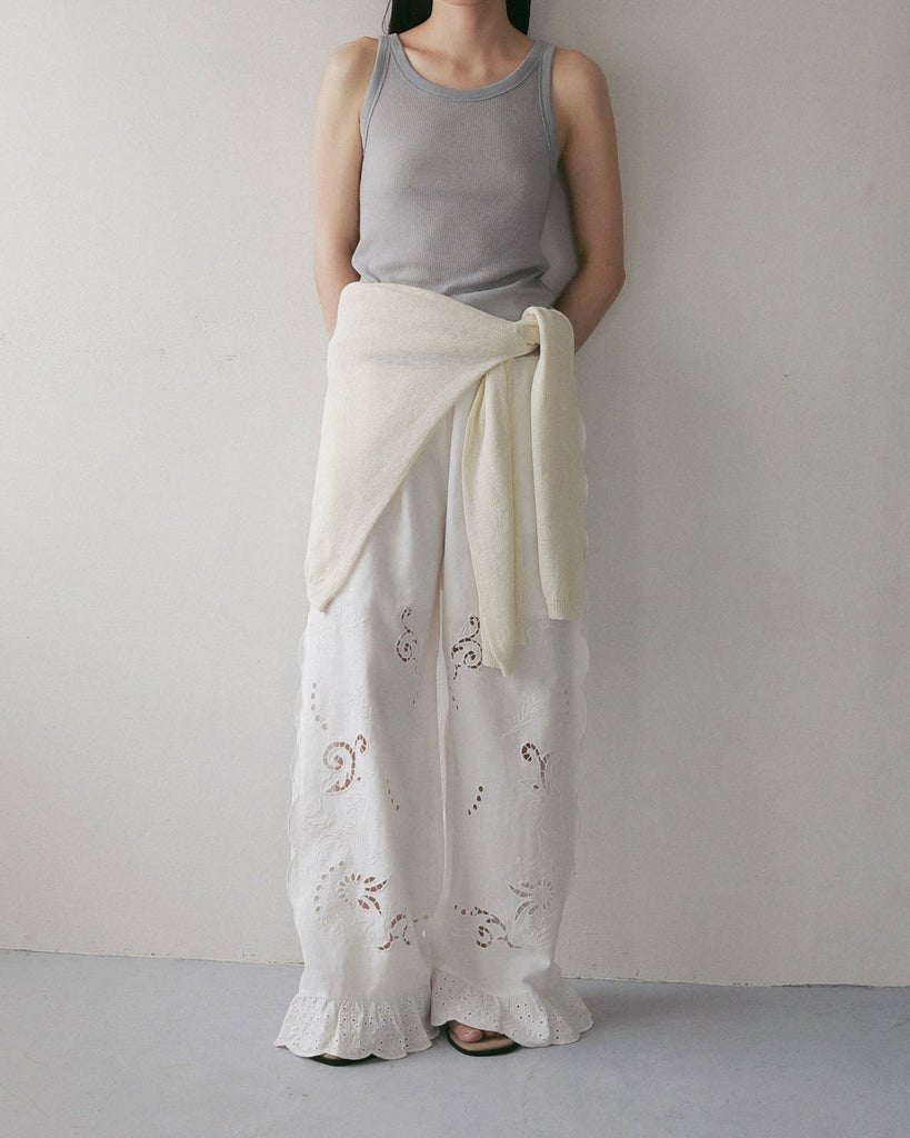 【anuke 2027 SS】Cutwork Lace Pants - 3月下旬頃発送 - Champdelarose