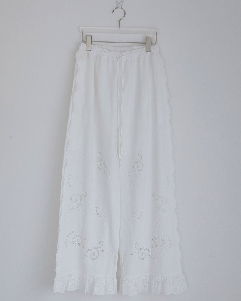 【anuke 2027 SS】Cutwork Lace Pants - 3月下旬頃発送 - Champdelarose