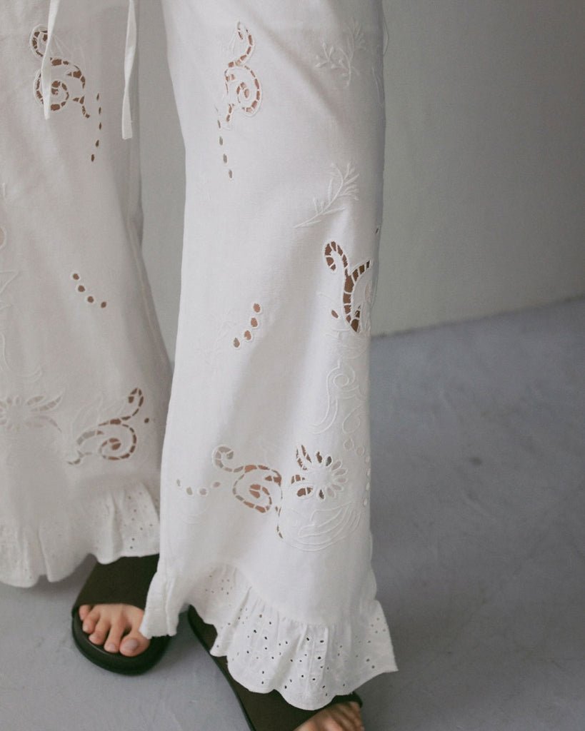 【anuke 2027 SS】Cutwork Lace Pants - 3月下旬頃発送 - Champdelarose