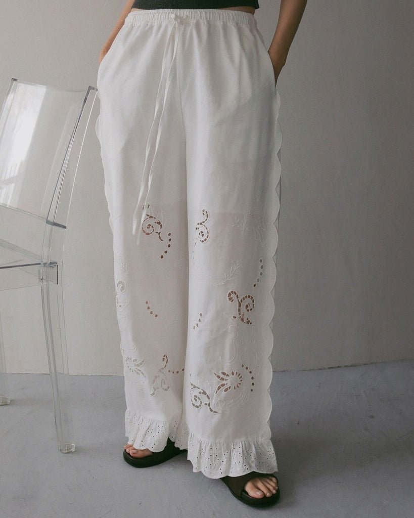 【anuke 2027 SS】Cutwork Lace Pants - 3月下旬頃発送 - Champdelarose