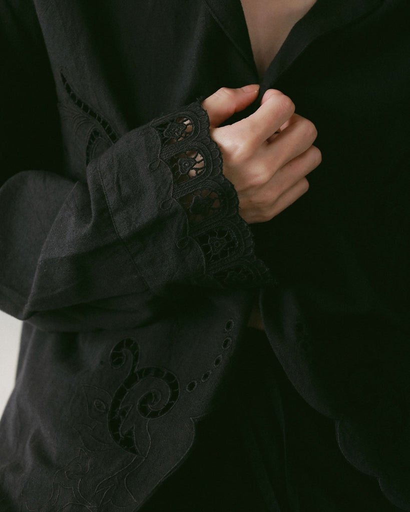 【anuke 2027 SS】Cutwork Opencollar Shirts - 3月下旬頃発送 - Champdelarose