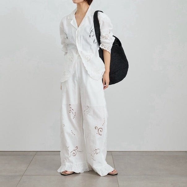 【anuke 2027 SS】Cutwork Opencollar Shirts - 3月下旬頃発送 - Champdelarose