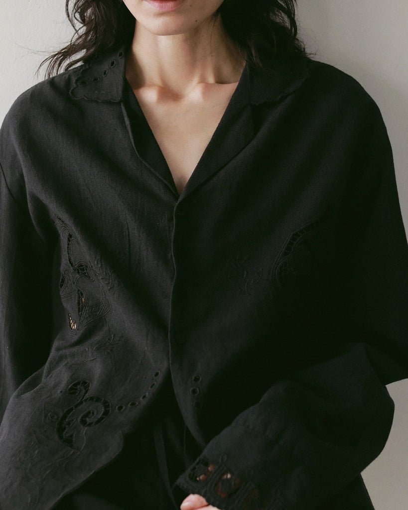 【anuke 2027 SS】Cutwork Opencollar Shirts - 3月下旬頃発送 - Champdelarose
