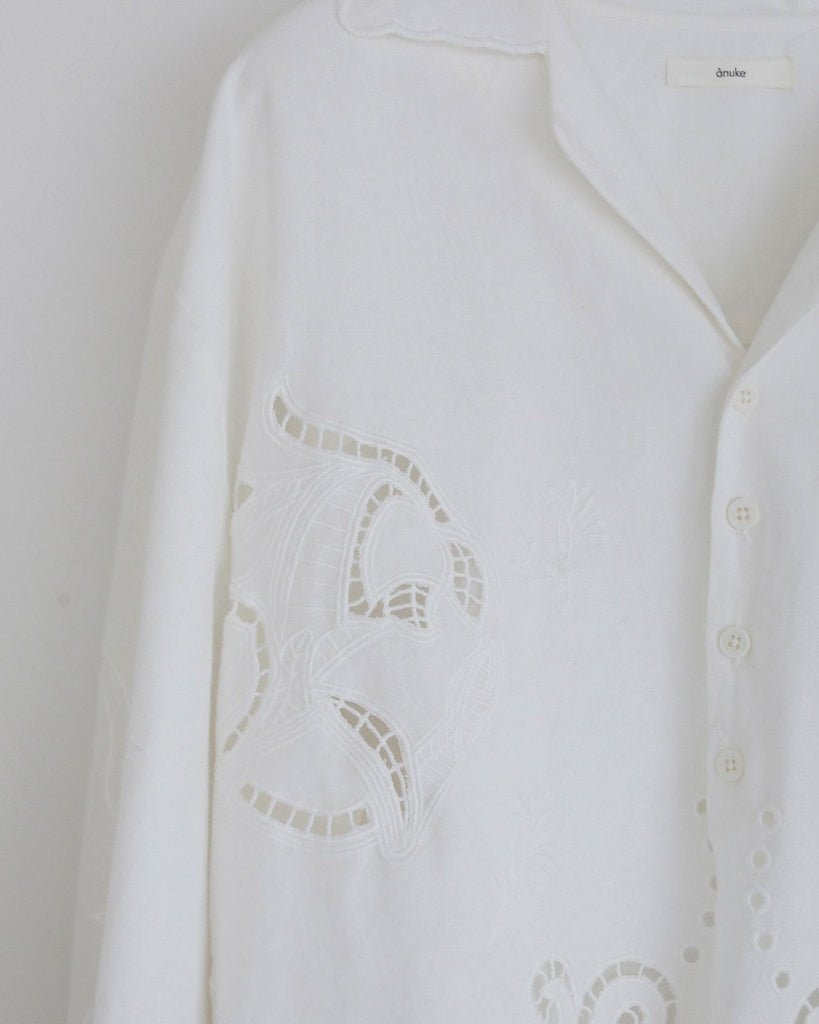 【anuke 2027 SS】Cutwork Opencollar Shirts - 3月下旬頃発送 - Champdelarose