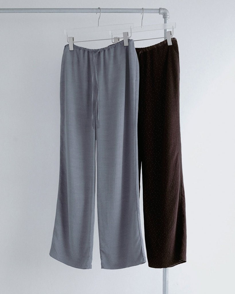 【anuke 2027 SS】Dot jacquard Rough Pants - 4月下旬頃発送 - Champdelarose