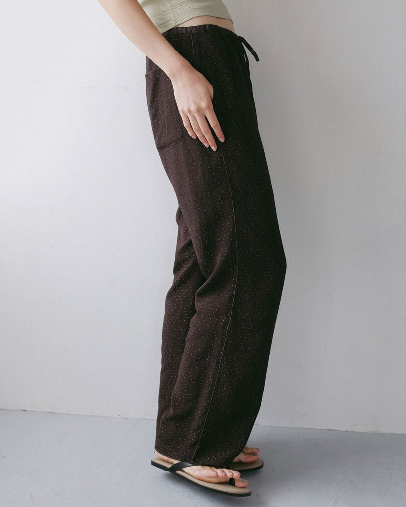 【anuke 2027 SS】Dot jacquard Rough Pants - 4月下旬頃発送 - Champdelarose