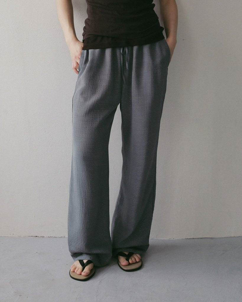 【anuke 2027 SS】Dot jacquard Rough Pants - 4月下旬頃発送 - Champdelarose