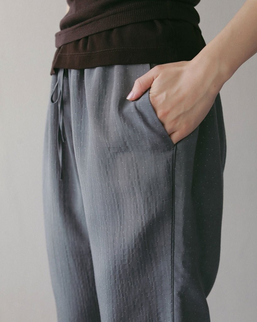 【anuke 2027 SS】Dot jacquard Rough Pants - 4月下旬頃発送 - Champdelarose