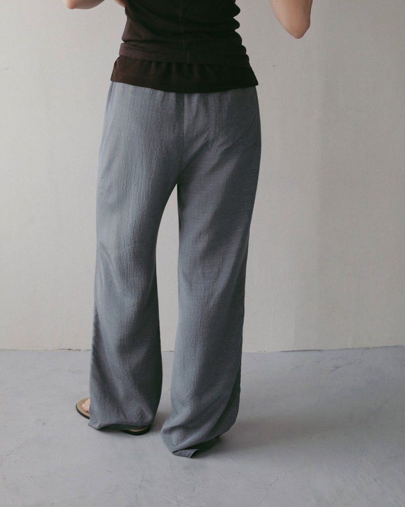 【anuke 2027 SS】Dot jacquard Rough Pants - 4月下旬頃発送 - Champdelarose