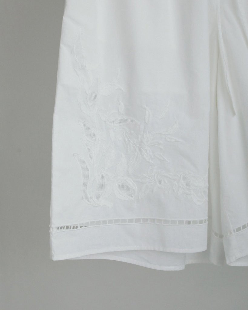 【anuke 2027 SS】Embroidery Half Pants - 4月下旬頃発送 - Champdelarose
