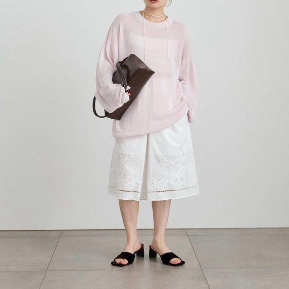 【anuke 2027 SS】Embroidery Half Pants - 4月下旬頃発送 - Champdelarose