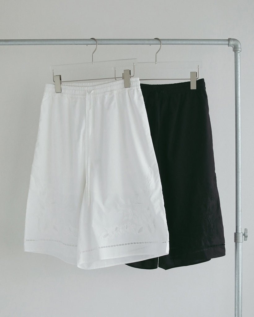 【anuke 2027 SS】Embroidery Half Pants - 4月下旬頃発送 - Champdelarose
