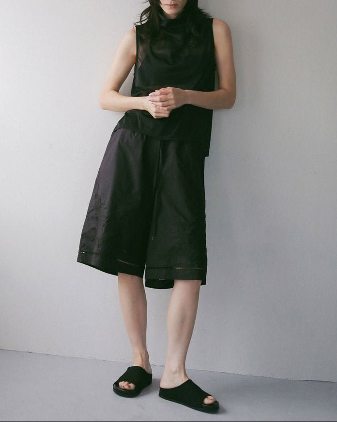 【anuke 2027 SS】Embroidery Half Pants - 4月下旬頃発送 - Champdelarose