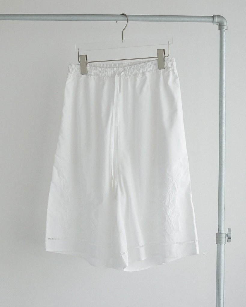 【anuke 2027 SS】Embroidery Half Pants - 4月下旬頃発送 - Champdelarose