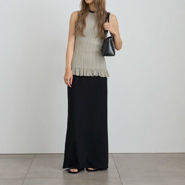 【anuke 2027 SS】Georgette Pencil Skirt - 2月下旬頃発送 - Champdelarose