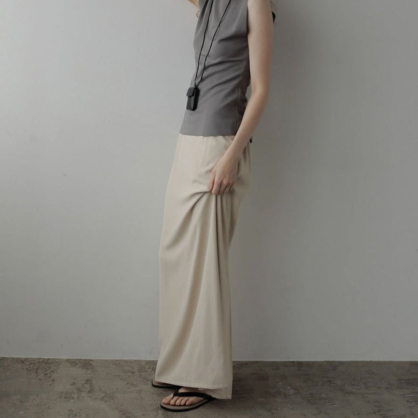 【anuke 2027 SS】Georgette Pencil Skirt - 2月下旬頃発送 - Champdelarose