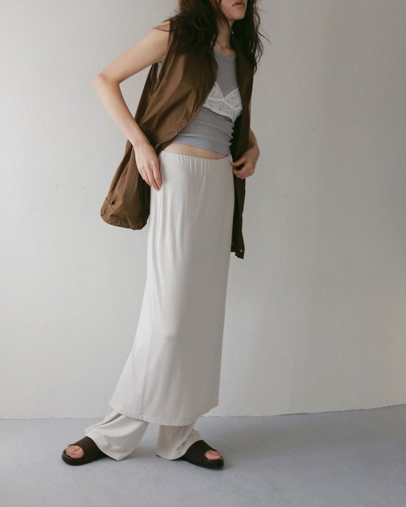 【anuke 2027 SS】Layered Rough Pants - 3月下旬頃発送 - Champdelarose