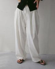 【anuke 2027 SS】Linen Rough Pants - 5月下旬頃発送 - Champdelarose