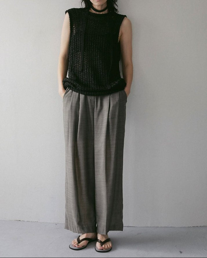 【anuke 2027 SS】Paperyarn Knit Vest - 4月下旬頃発送 - Champdelarose