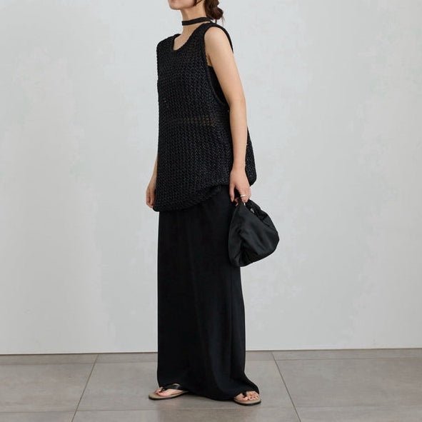 【anuke 2027 SS】Paperyarn Knit Vest - 4月下旬頃発送 - Champdelarose