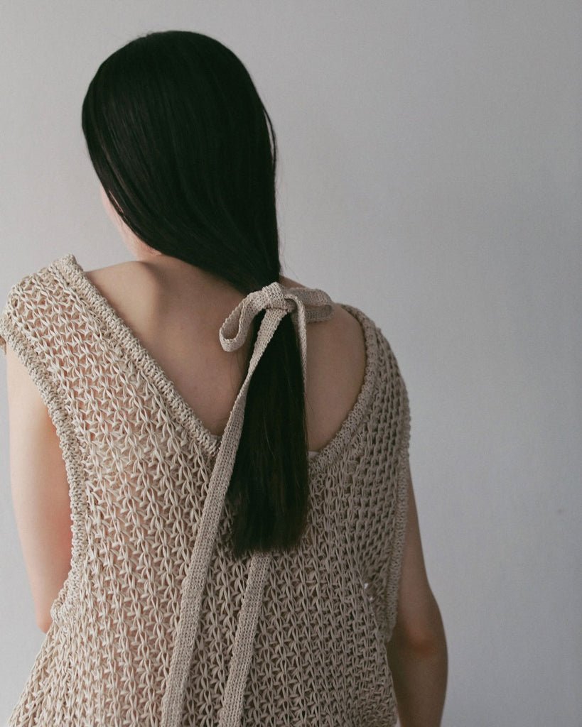 【anuke 2027 SS】Paperyarn Knit Vest - 4月下旬頃発送 - Champdelarose