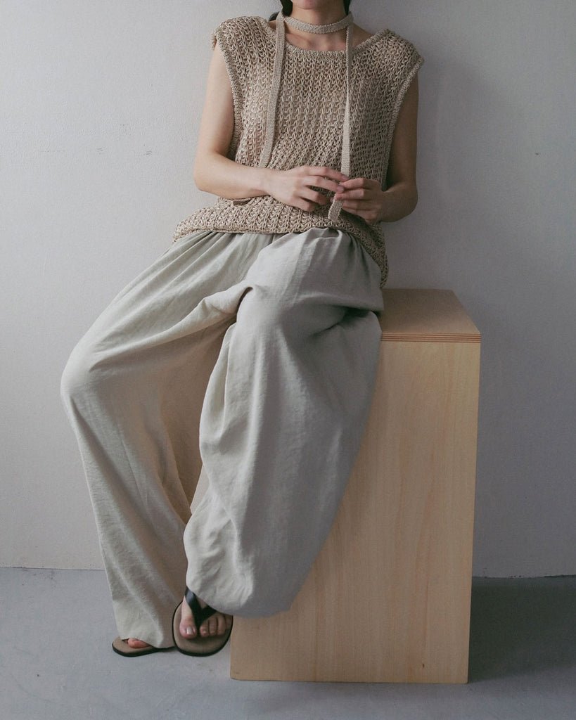 【anuke 2027 SS】Paperyarn Knit Vest - 4月下旬頃発送 - Champdelarose
