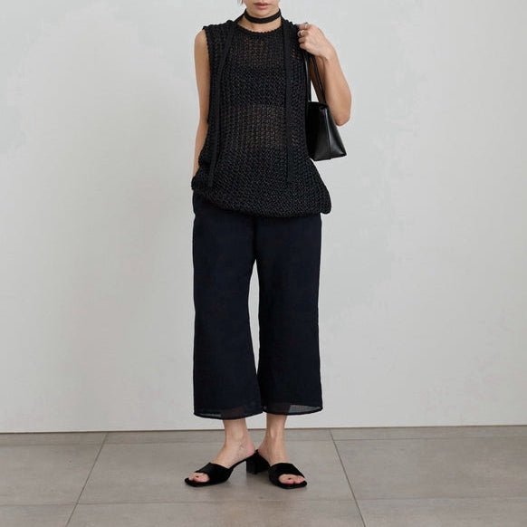 【anuke 2027 SS】Paperyarn Knit Vest - 4月下旬頃発送 - Champdelarose