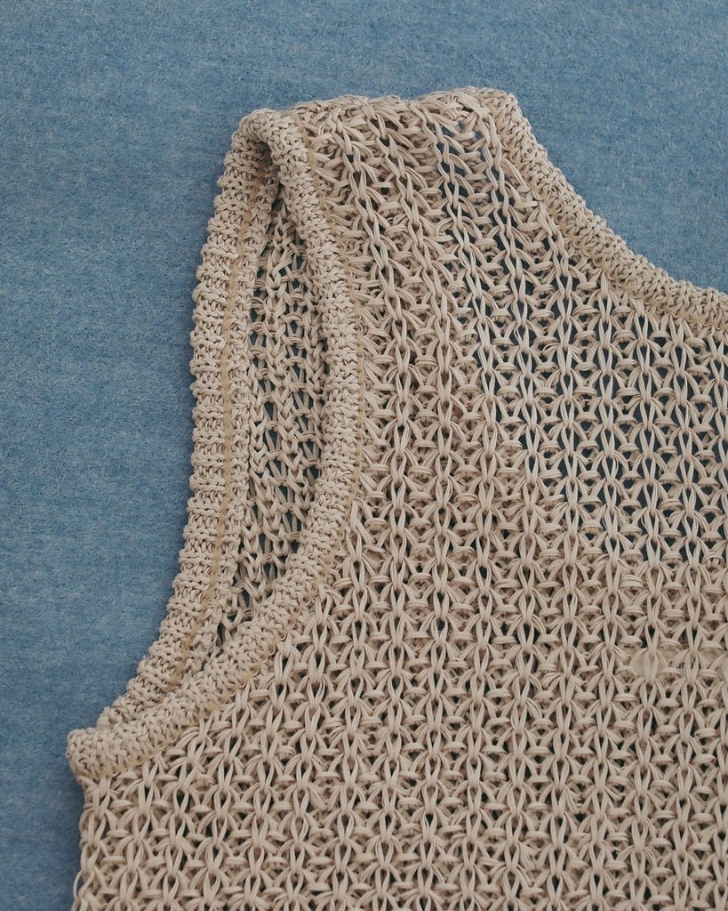 【anuke 2027 SS】Paperyarn Knit Vest - 4月下旬頃発送 - Champdelarose