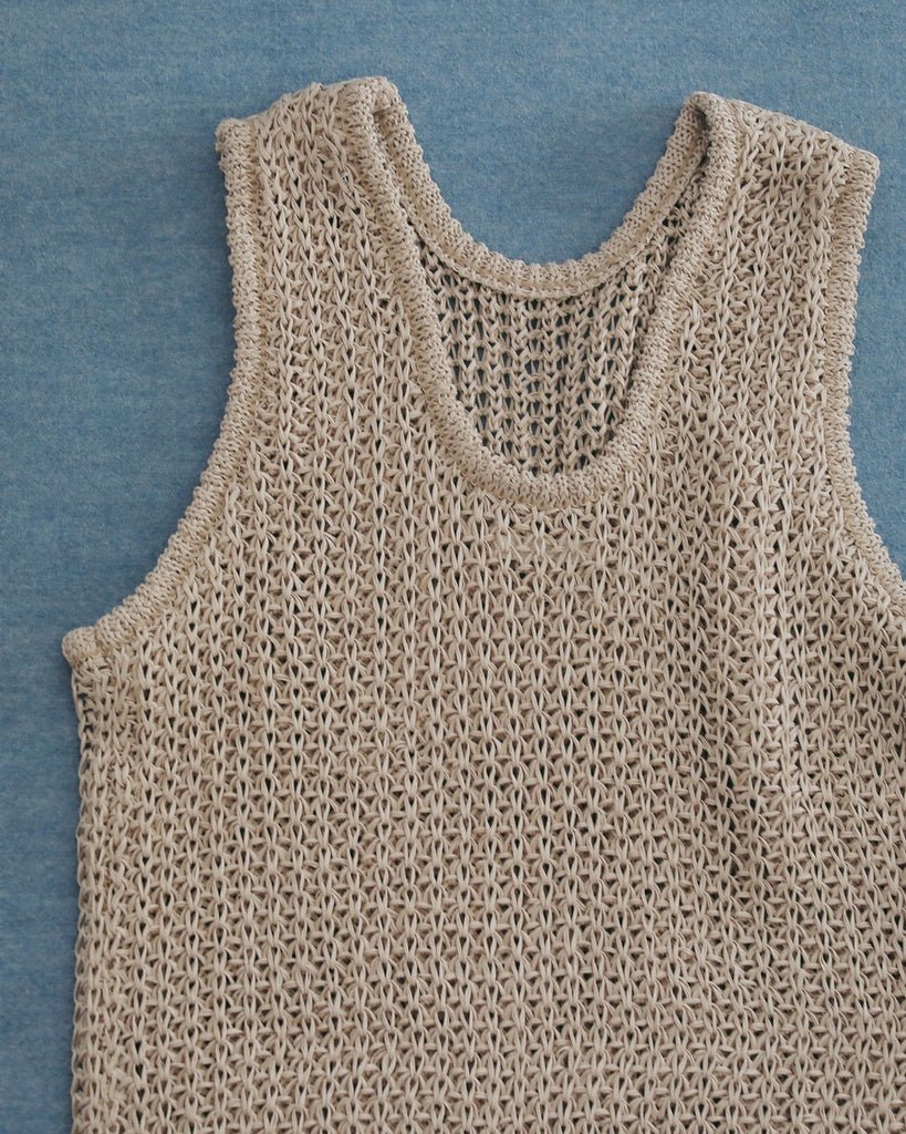 【anuke 2027 SS】Paperyarn Knit Vest - 4月下旬頃発送 - Champdelarose