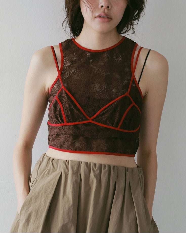 【anuke 2027 SS】Piping Lace Bratop - 5月下旬頃発送 - Champdelarose