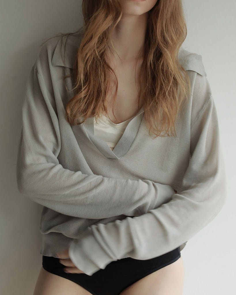 【anuke 2027 SS】Sheer Skipper Knit - 3月下旬頃発送 - Champdelarose