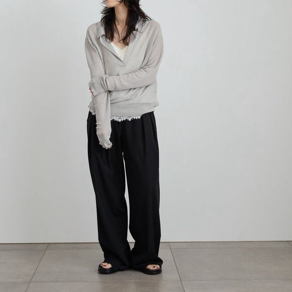 【anuke 2027 SS】Sheer Skipper Knit - 3月下旬頃発送 - Champdelarose