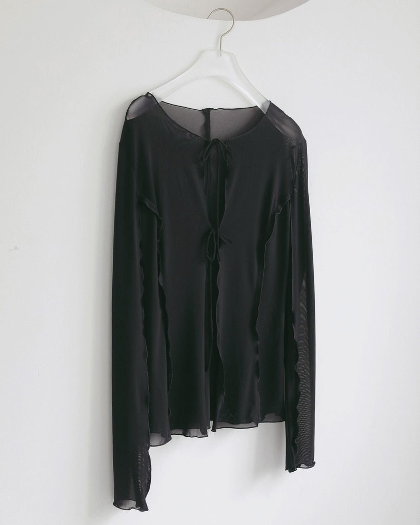 【anuke 2027 SS】Sheer Tulle Cardigan - 4月下旬頃発送 - Champdelarose