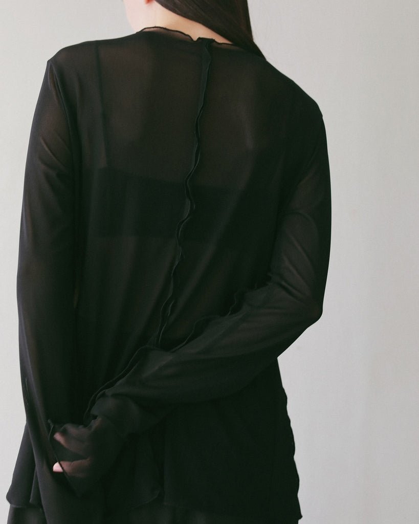 【anuke 2027 SS】Sheer Tulle Cardigan - 4月下旬頃発送 - Champdelarose