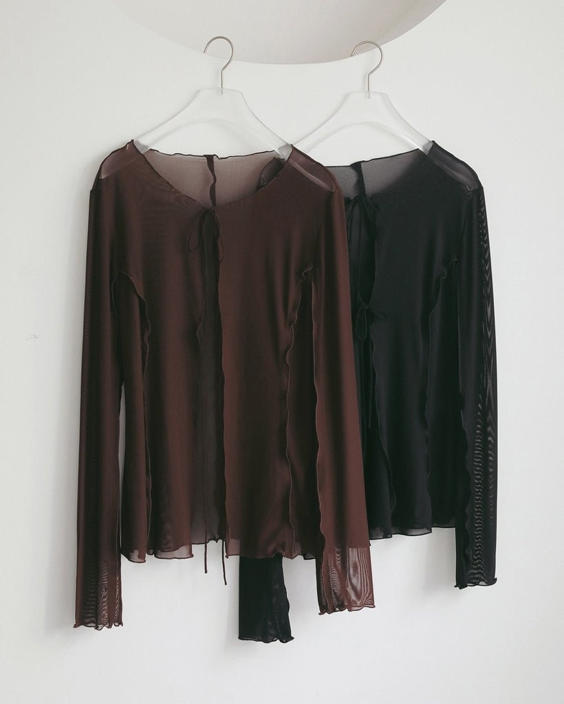 【anuke 2027 SS】Sheer Tulle Cardigan - 4月下旬頃発送 - Champdelarose