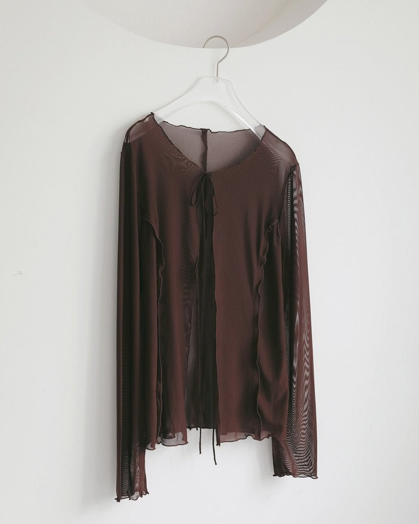 【anuke 2027 SS】Sheer Tulle Cardigan - 4月下旬頃発送 - Champdelarose