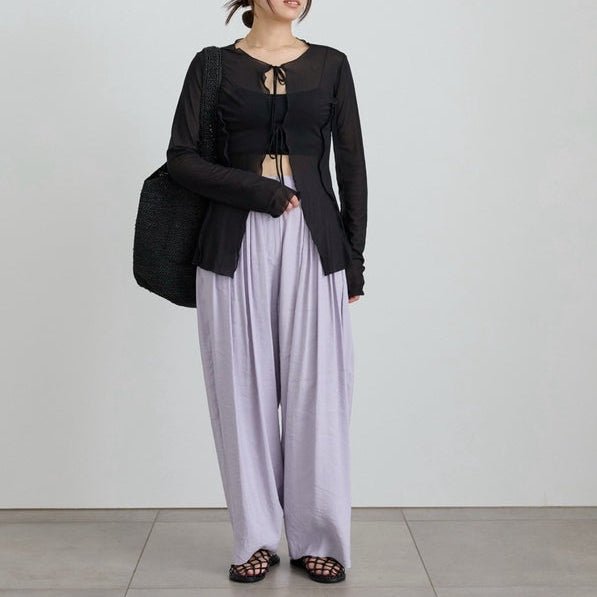 【anuke 2027 SS】Sheer Tulle Cardigan - 4月下旬頃発送 - Champdelarose