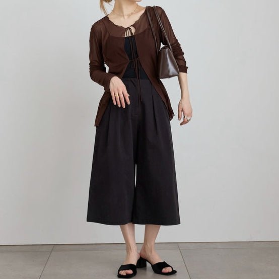 【anuke 2027 SS】Sheer Tulle Cardigan - 4月下旬頃発送 - Champdelarose