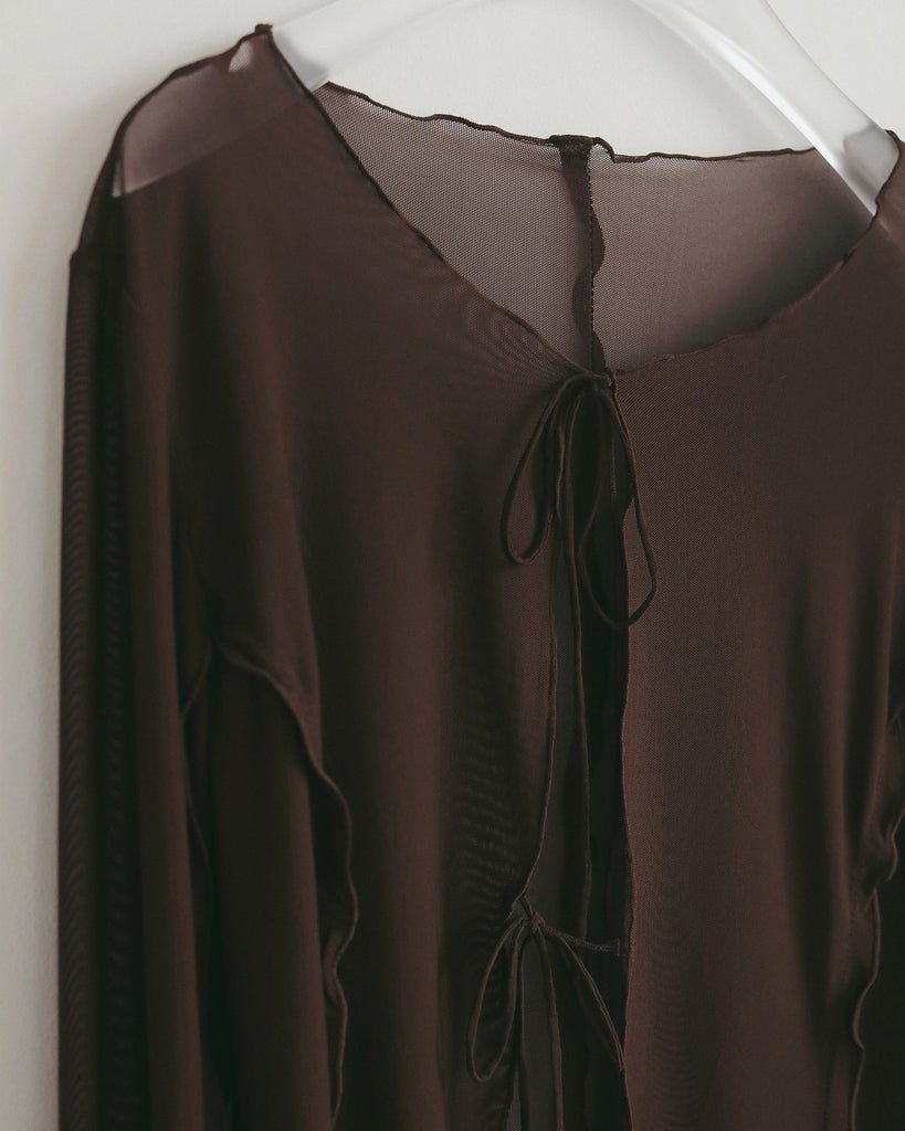 【anuke 2027 SS】Sheer Tulle Cardigan - 4月下旬頃発送 - Champdelarose