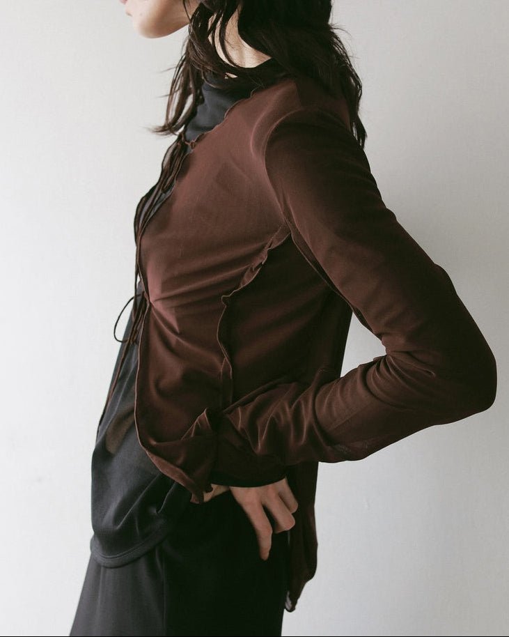 【anuke 2027 SS】Sheer Tulle Cardigan - 4月下旬頃発送 - Champdelarose