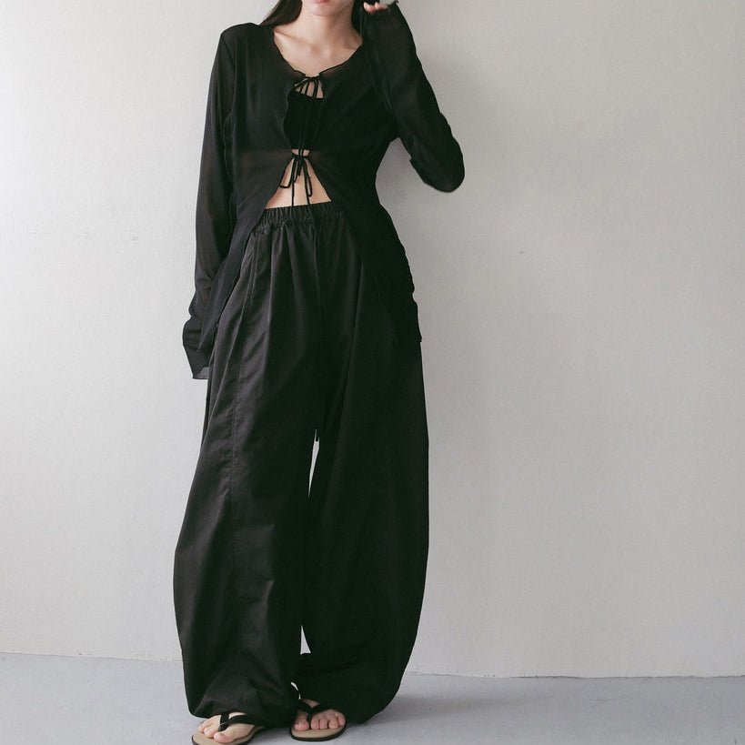 【anuke 2027 SS】Sheer Tulle Cardigan - 4月下旬頃発送 - Champdelarose