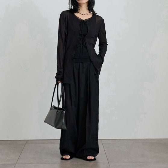 【anuke 2027 SS】Sheer Tulle Cardigan - 4月下旬頃発送 - Champdelarose