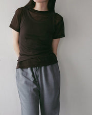 【anuke 2027 SS】Sheer Tulle T-shirts - 4月下旬頃発送 - Champdelarose