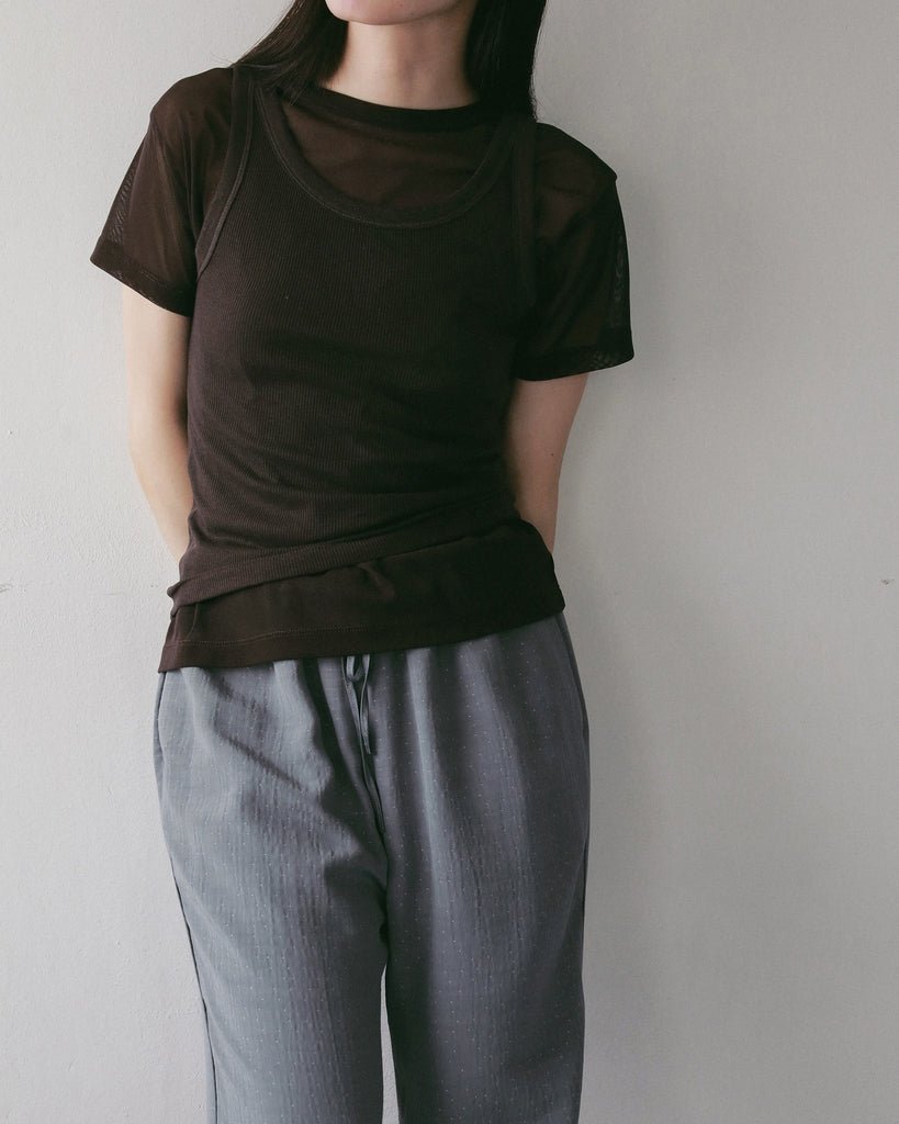 【anuke 2027 SS】Sheer Tulle T-shirts - 4月下旬頃発送 - Champdelarose