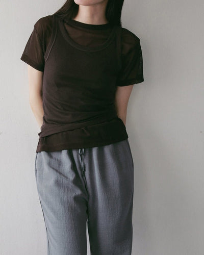 【anuke 2027 SS】Sheer Tulle T-shirts - 4月下旬頃発送 - Champdelarose