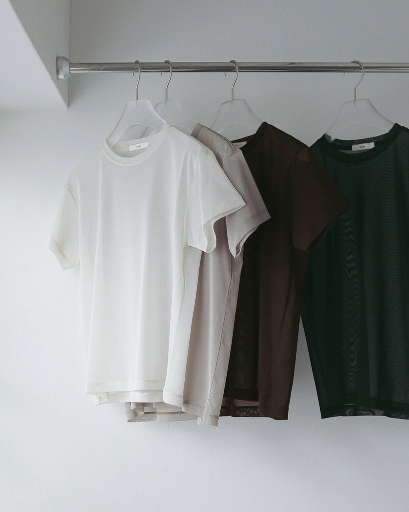 【anuke 2027 SS】Sheer Tulle T-shirts - 4月下旬頃発送 - Champdelarose