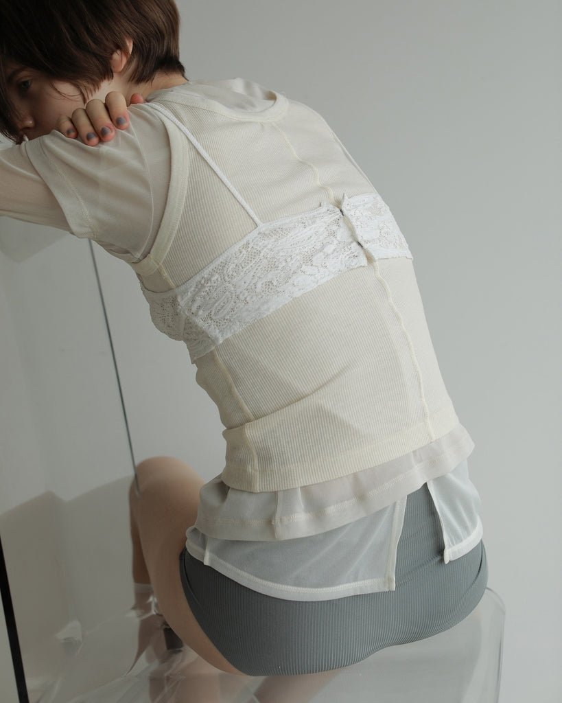 【anuke 2027 SS】Sheer Tulle T-shirts - 4月下旬頃発送 - Champdelarose