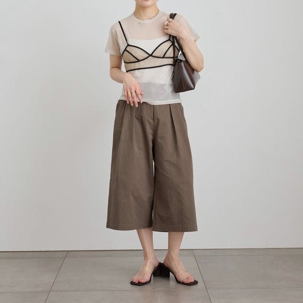【anuke 2027 SS】Sheer Tulle T-shirts - 4月下旬頃発送 - Champdelarose