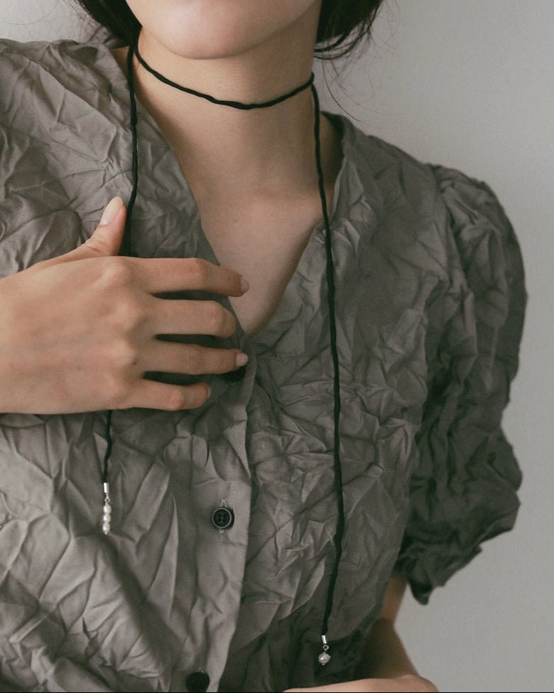 【anuke 2027 SS】Silk Cord Choker - 2月下旬頃発送 - Champdelarose